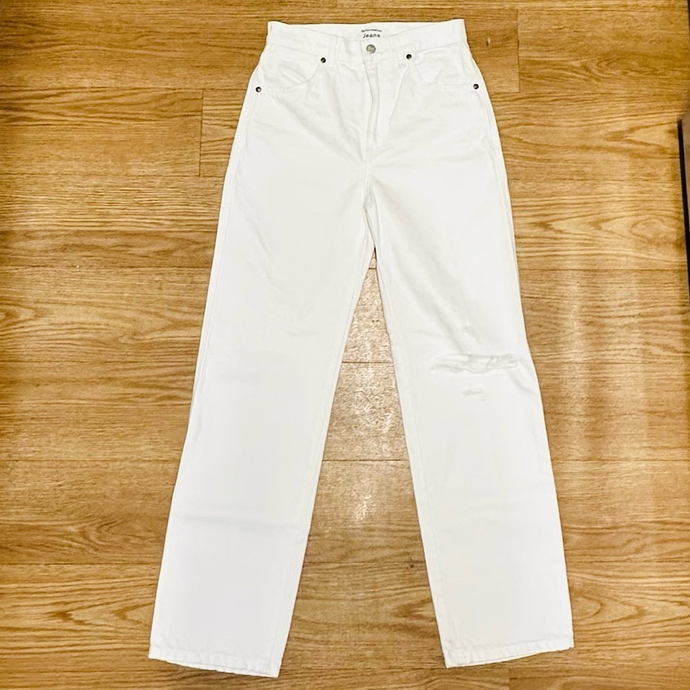 Reformation White Distressed Wash Vintage Jeans - Picture 2 of 11